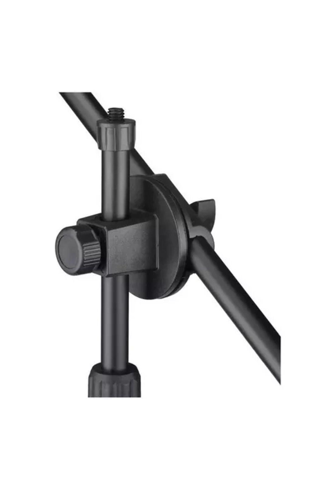 Atril micrófono, soporte pedestal profesional ajustable, color negro-6