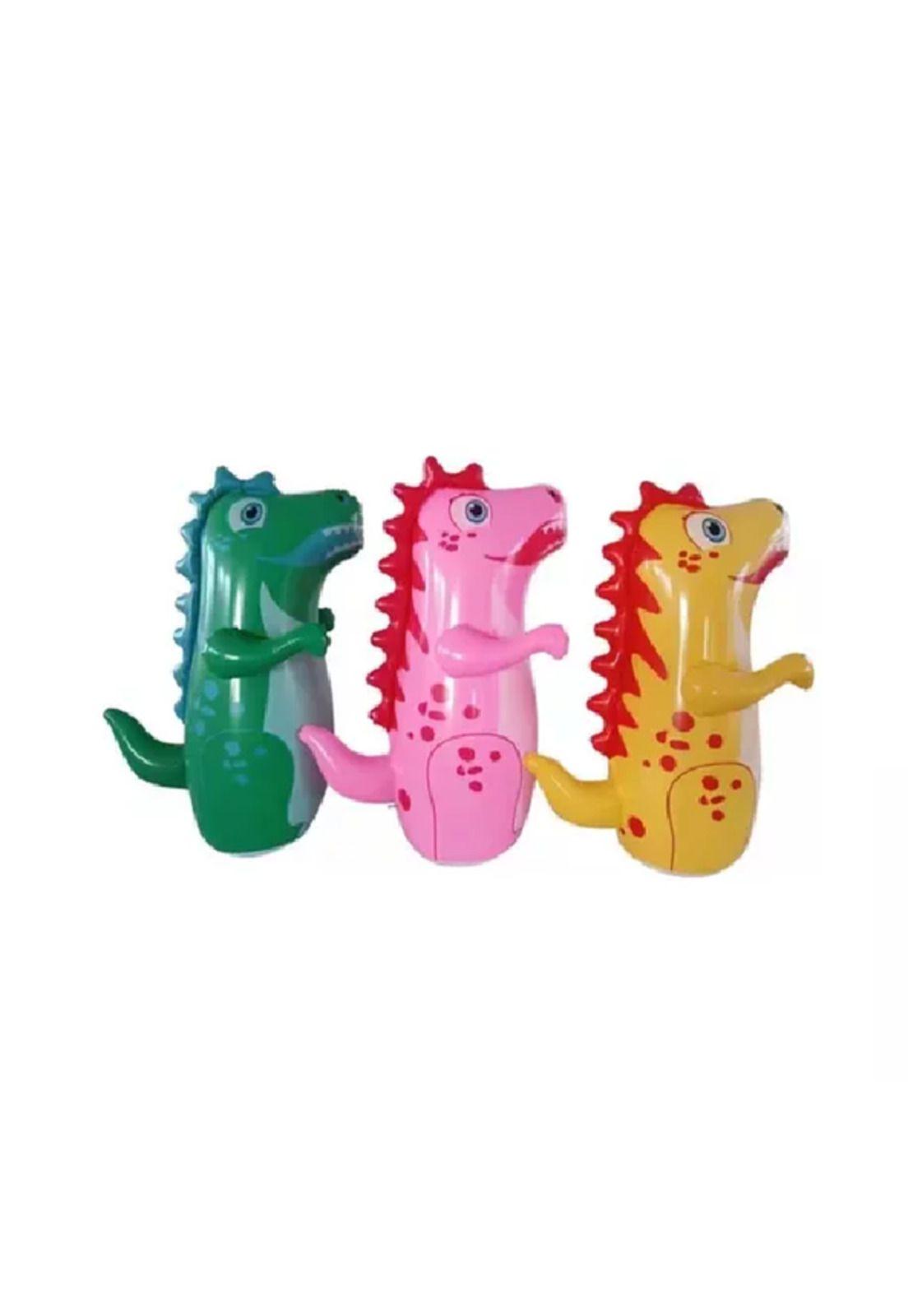 Mono porfiado inflable dinosaurio amarillo-2