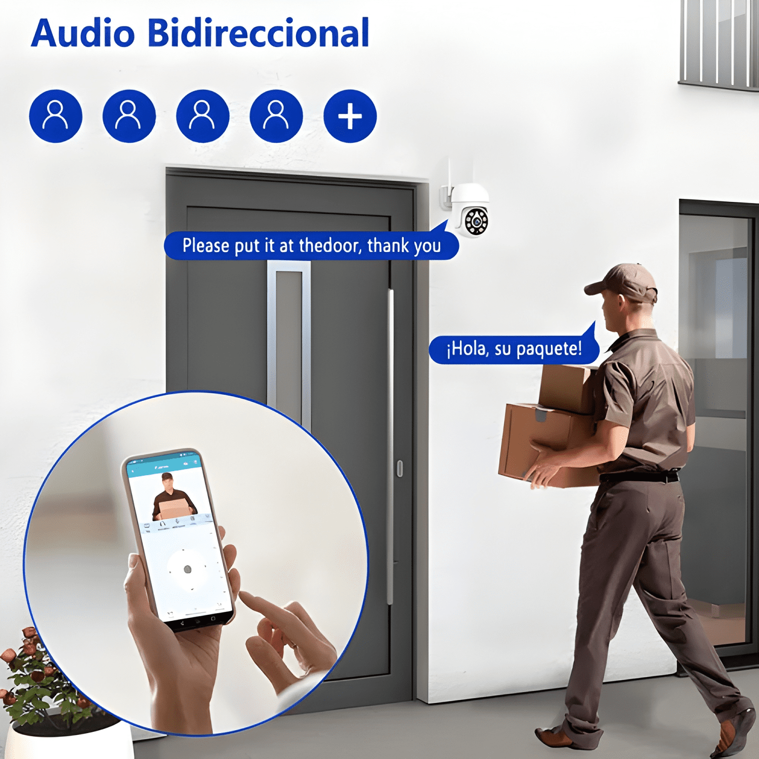 ATSG Cámara Seguridad Wifi 5MP Visión Nocturna, Audio-3