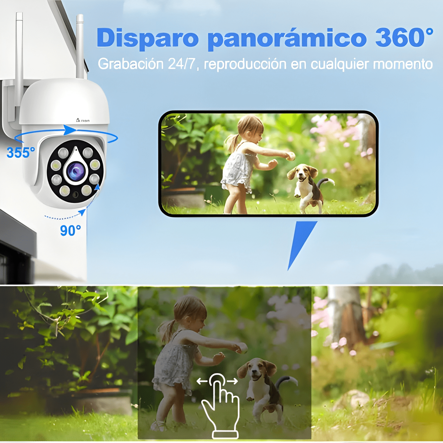 ATSG Cámara Seguridad Wifi 5MP Visión Nocturna, Audio-4