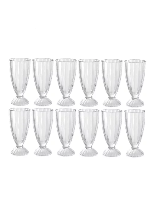 Set 12 Copas Milk Shake Helado Malteadas Postre Global-6