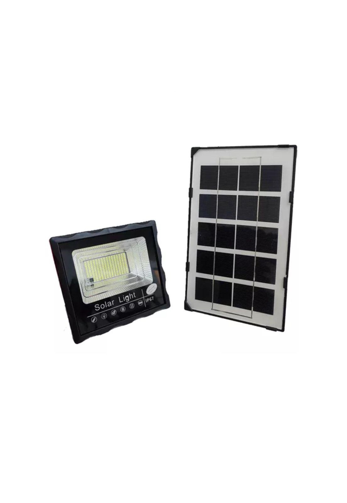 Foco led 40w + panel solar + control 63 leds color negro-2