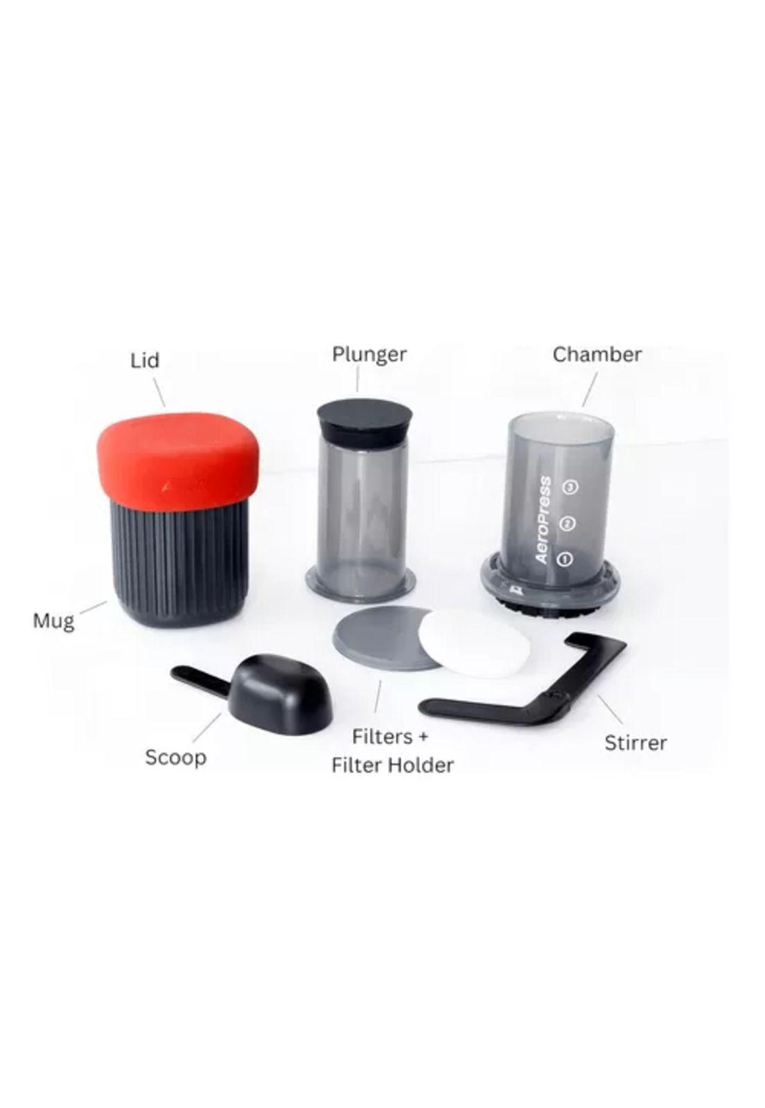 Cafetera portátil AeroPress Go manual gris-2