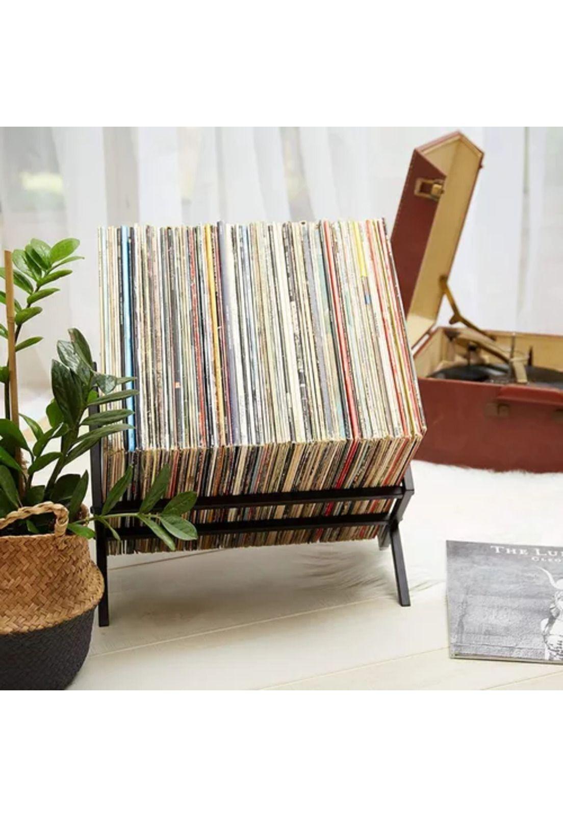 Soporte Estantería Almacenamiento Discos Vinilo-5