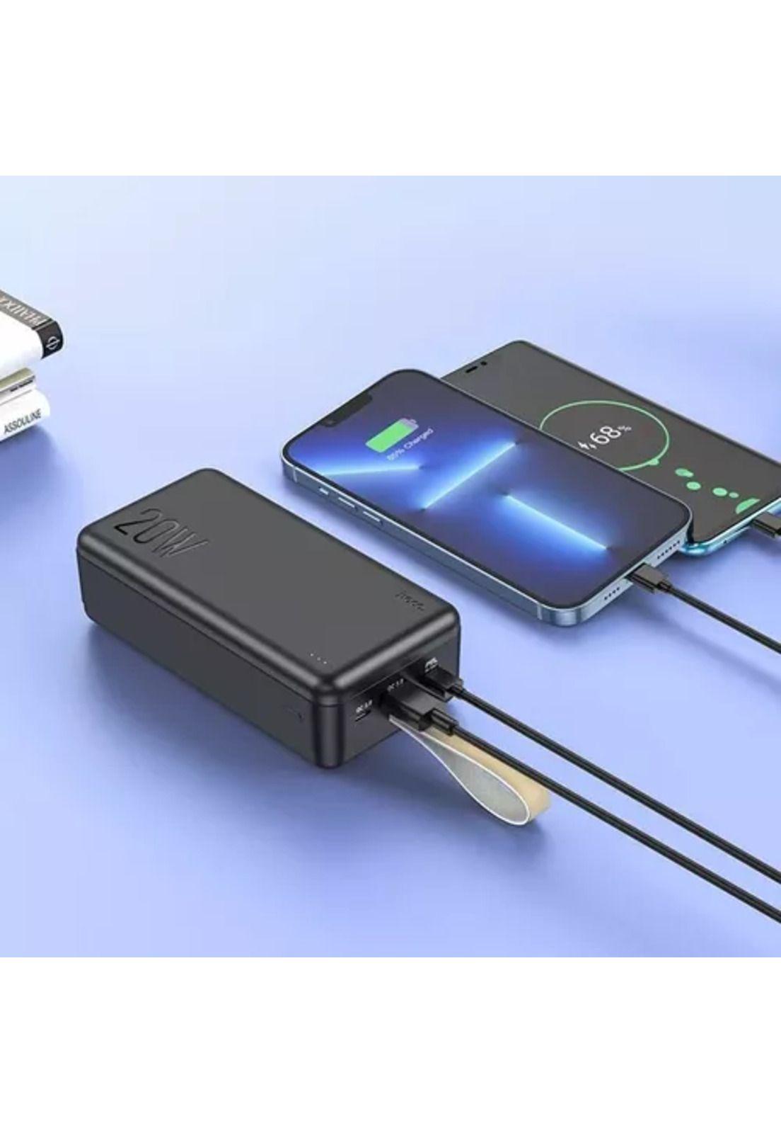 Power bank Hoco 30,000 mAh, 20W, carga rápida, color negro-3