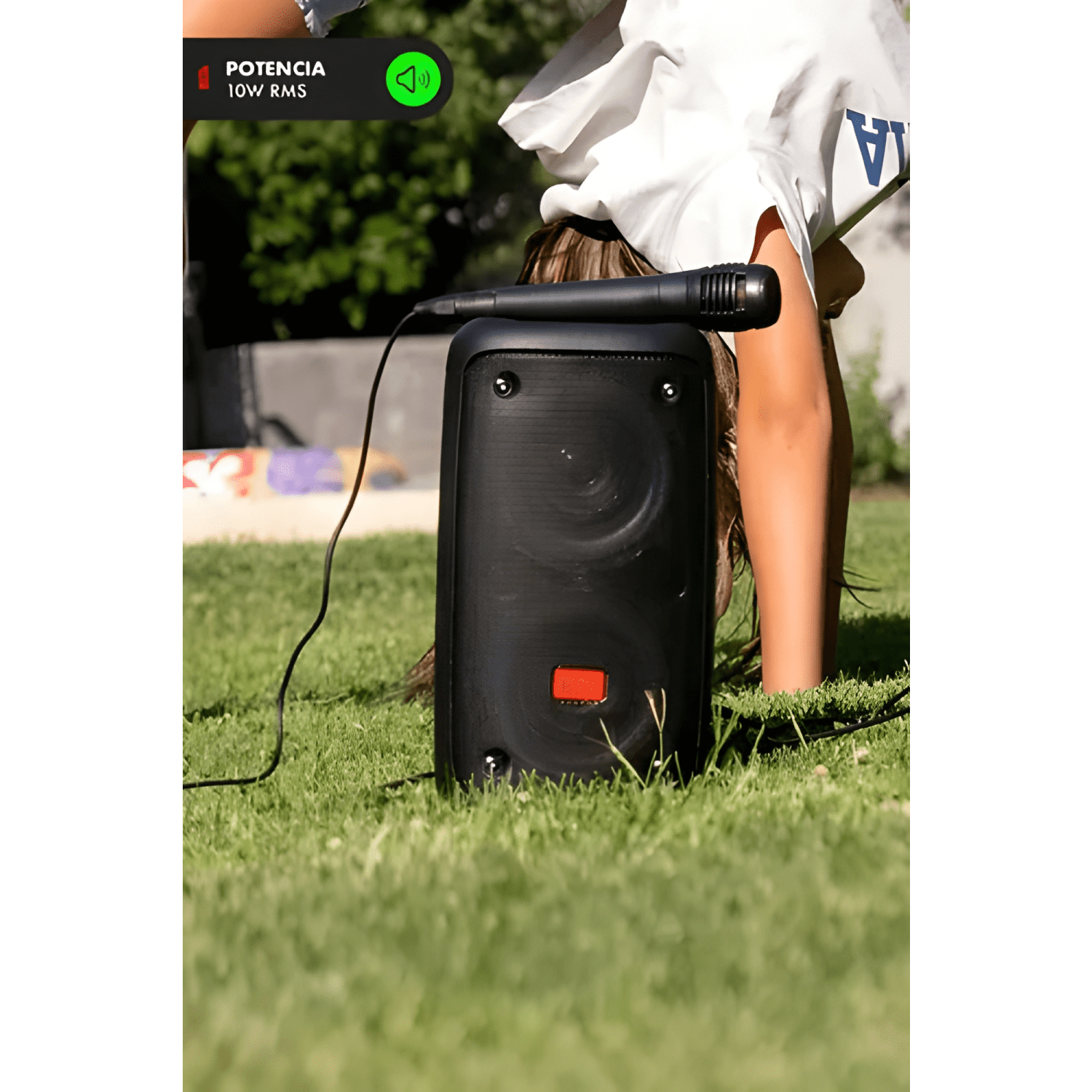Parlante karaoke voice3 bluetooth con micrófono Negro #3-2