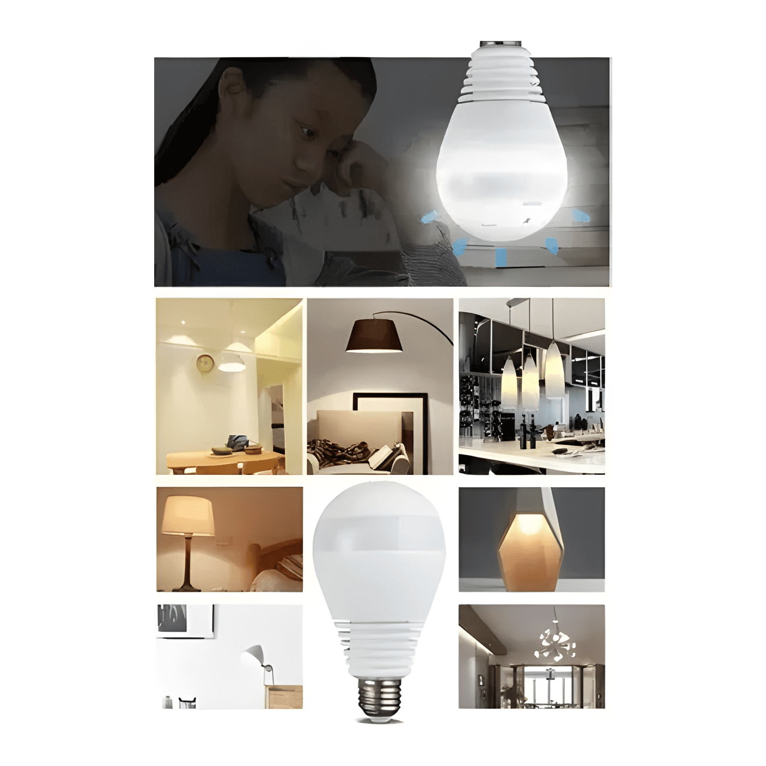 Cámara de Seguridad Ampolleta Ip 360º Wifi Hd Vigilancia-4