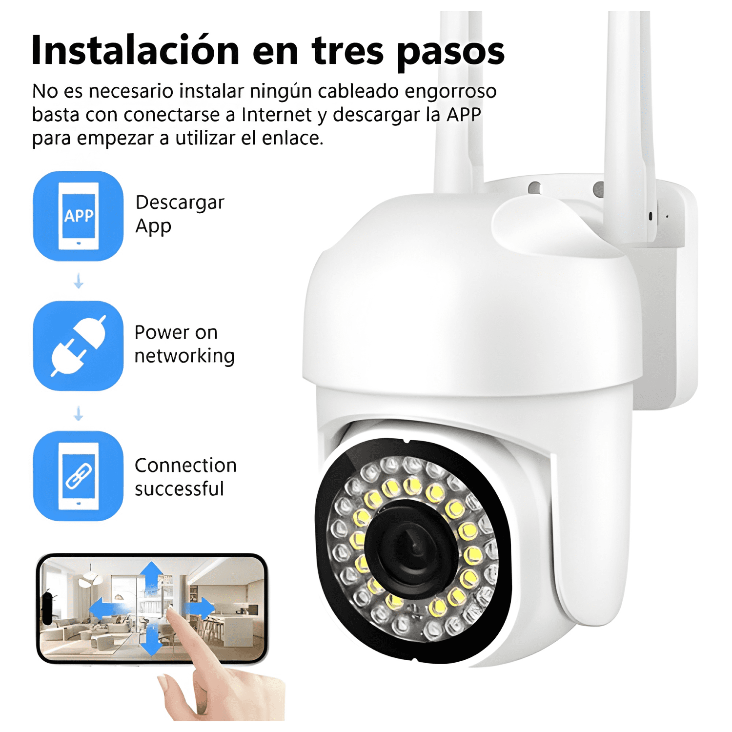 Cámara Ip Wifi Exterior Okaeri Inalámbrica 1080hd-2