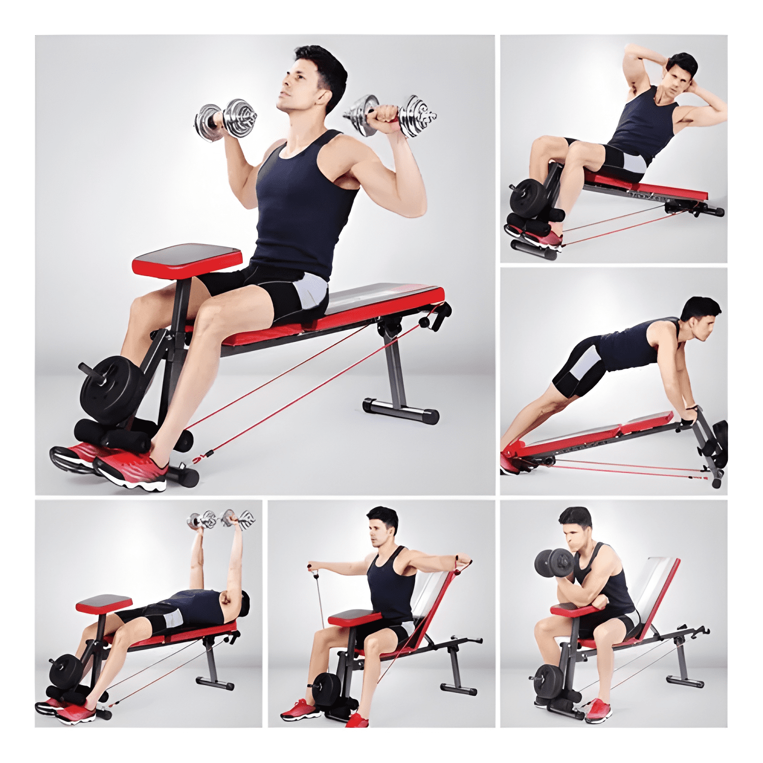 Banca abdominal inclinable para pecho y piernas #2-1
