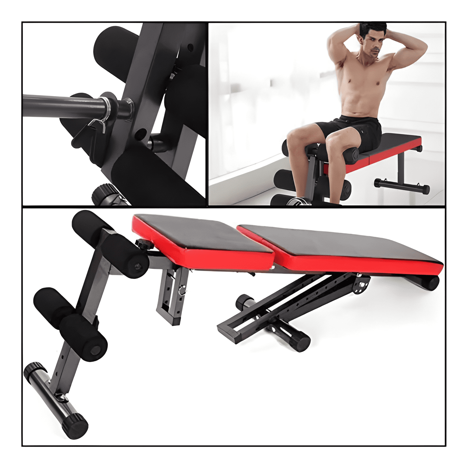 Banca abdominal inclinable para pecho y piernas #2-2