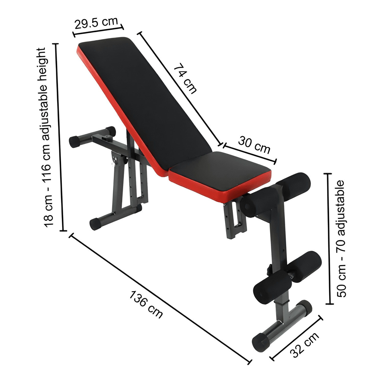 Banca abdominal inclinable para pecho y piernas #2-3