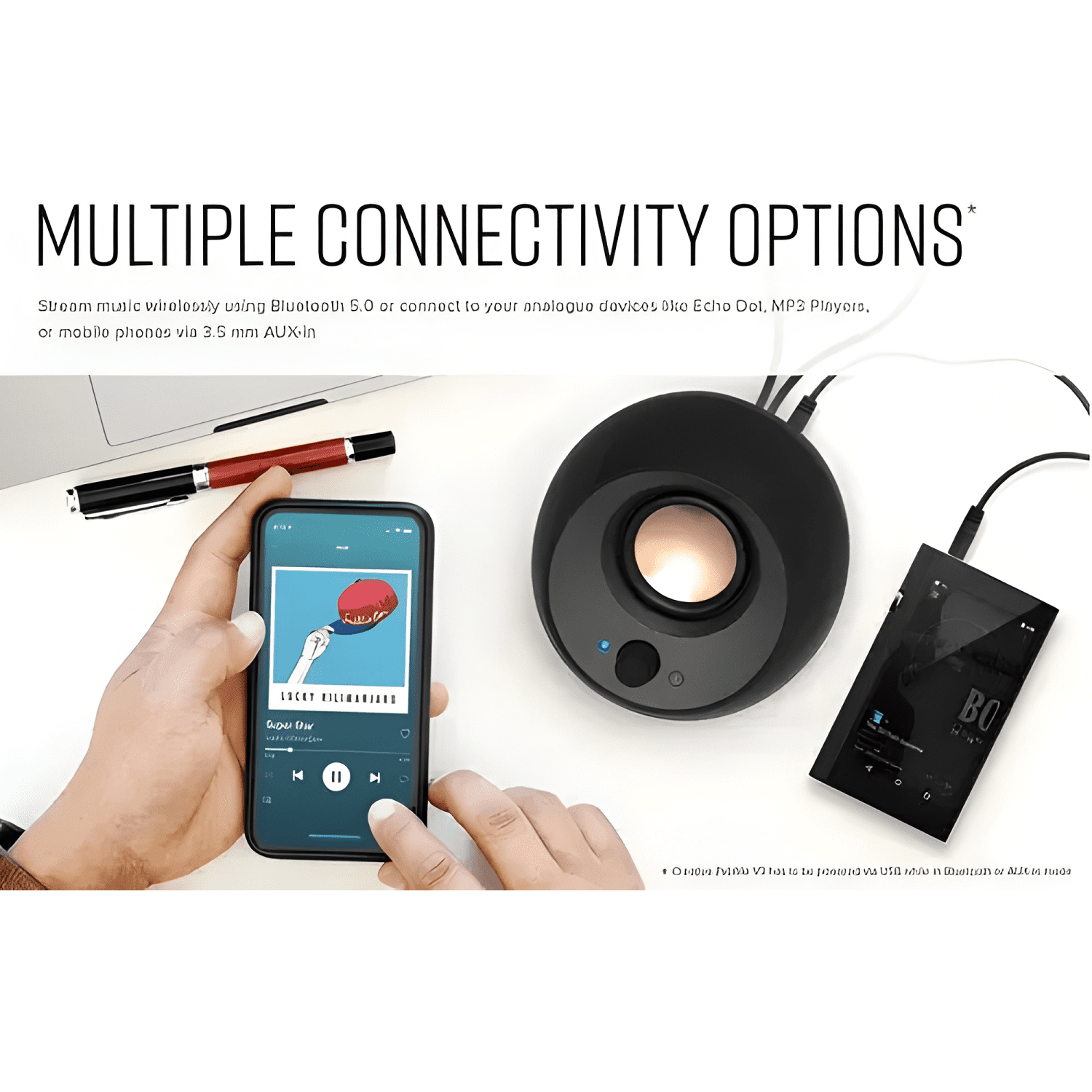 Parlantes bluetooth 2 0 portátiles usb-c Negro-4