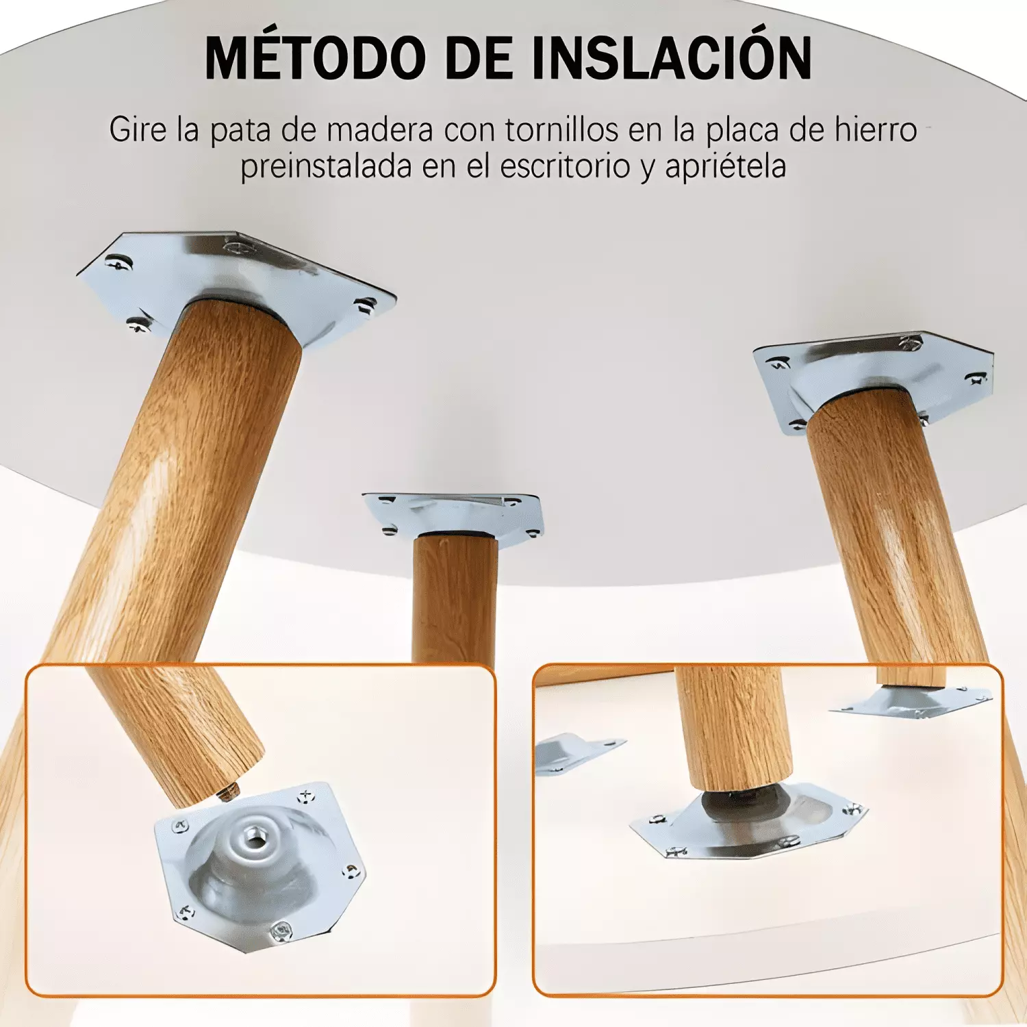 Mesa Auxiliar Redonda Mesa Lateral Centro De Madera #3-2