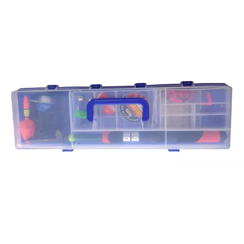 Set de pesca con caña telescópica carrete y accesorios azul-2