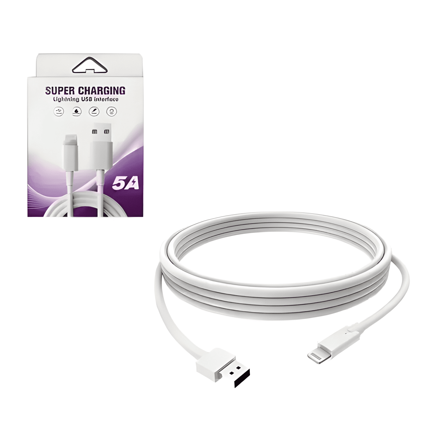 Cable de carga lightning compatible con iphone 3 metros-2