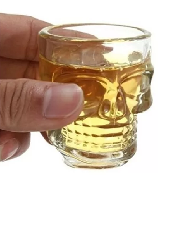Vaso Shot Tequilero Calavera Vidrio 6 Pcs 65ml-2