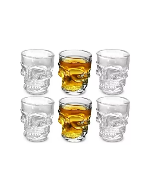 Vaso Shot Tequilero Calavera Vidrio 6 Pcs 65ml-3
