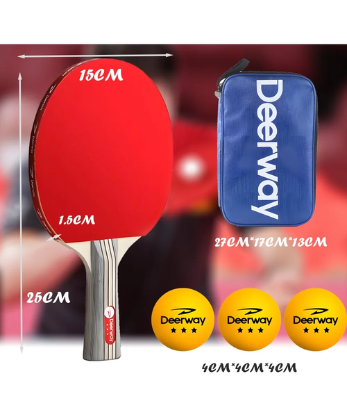 Set De Raquetas De Ping Pong Elástico, Tres Pelotas-1