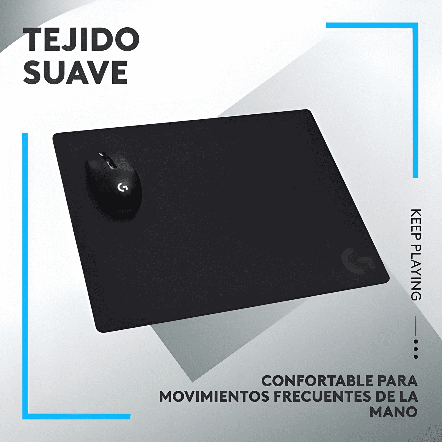 Mousepad Gamer Logitech G G740 Alfombrilla Grande Negro-3