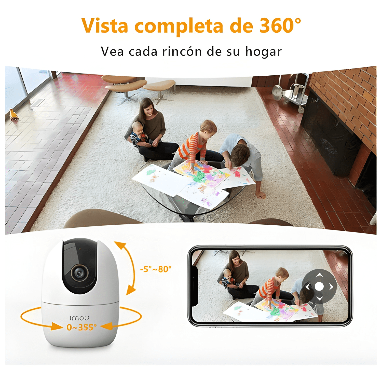 Imou Seguridad Cámara Ranger 2 5mp Wifi 360° Ip Interior-2