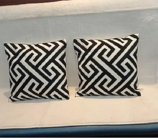Pack de 4 Fundas para Cojín 45x45 cm Negro-2