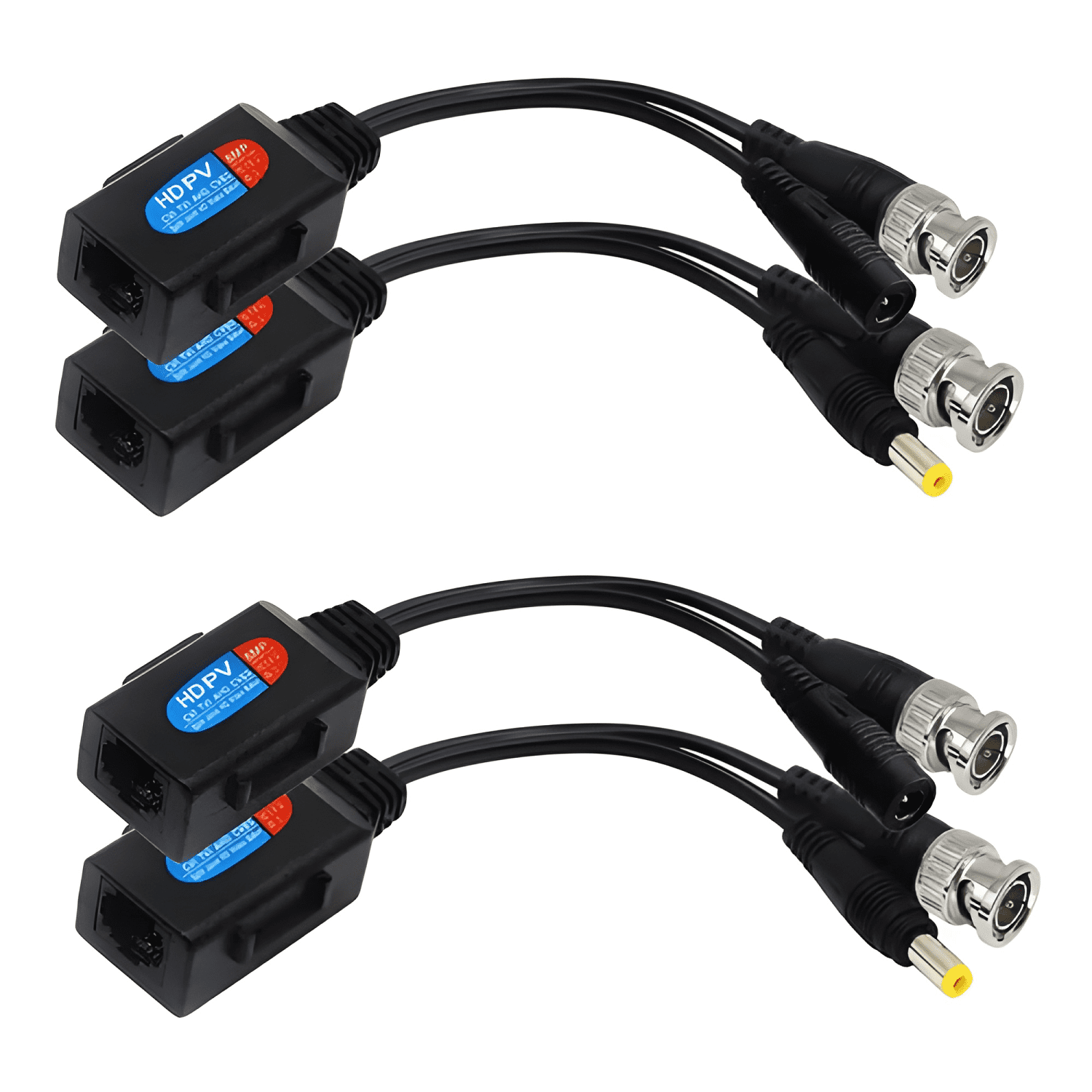 Balun Rj45 a Bnc Camaras Hd Seguridad Cctv / Crisol Tecno-2