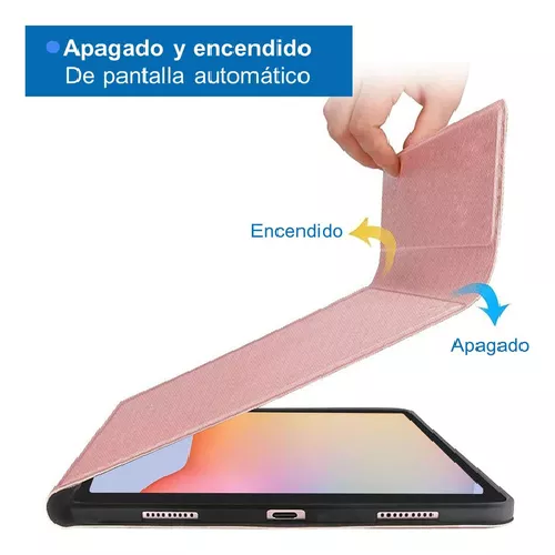 Carcasa funda con teclado para iPad Linkon 102 y 109 color rosado-5