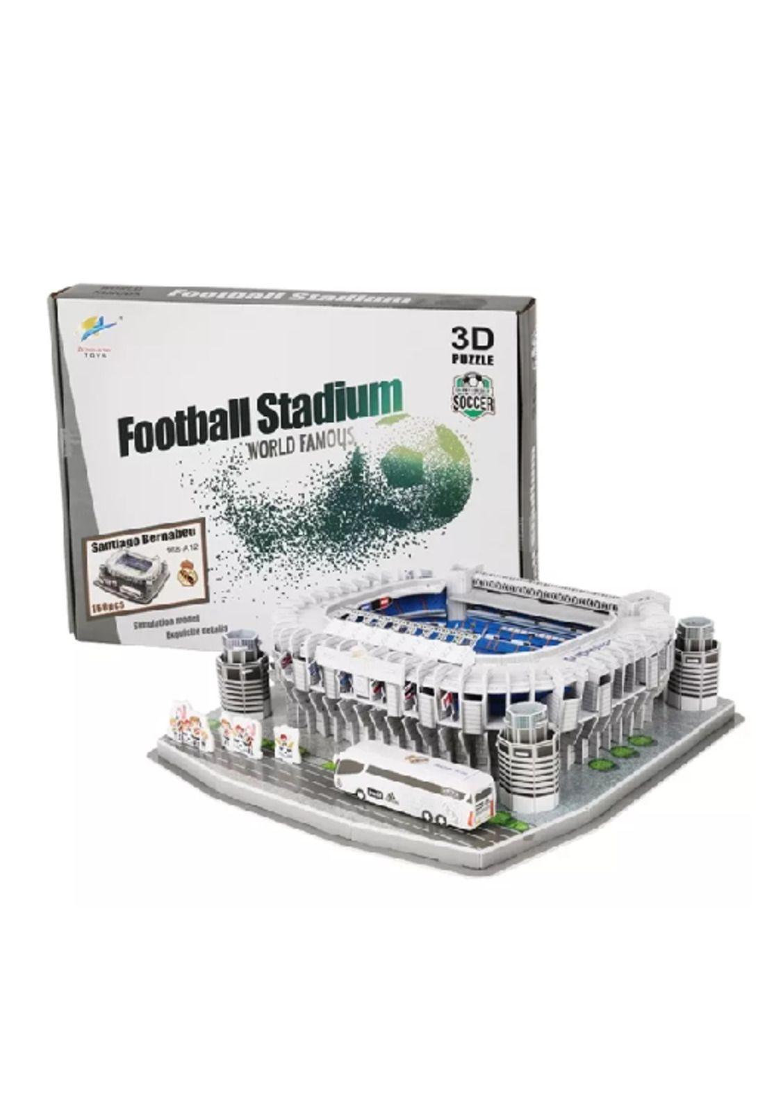 Puzzle 3d estadio santiago bernabéu real madrid multicolor-3