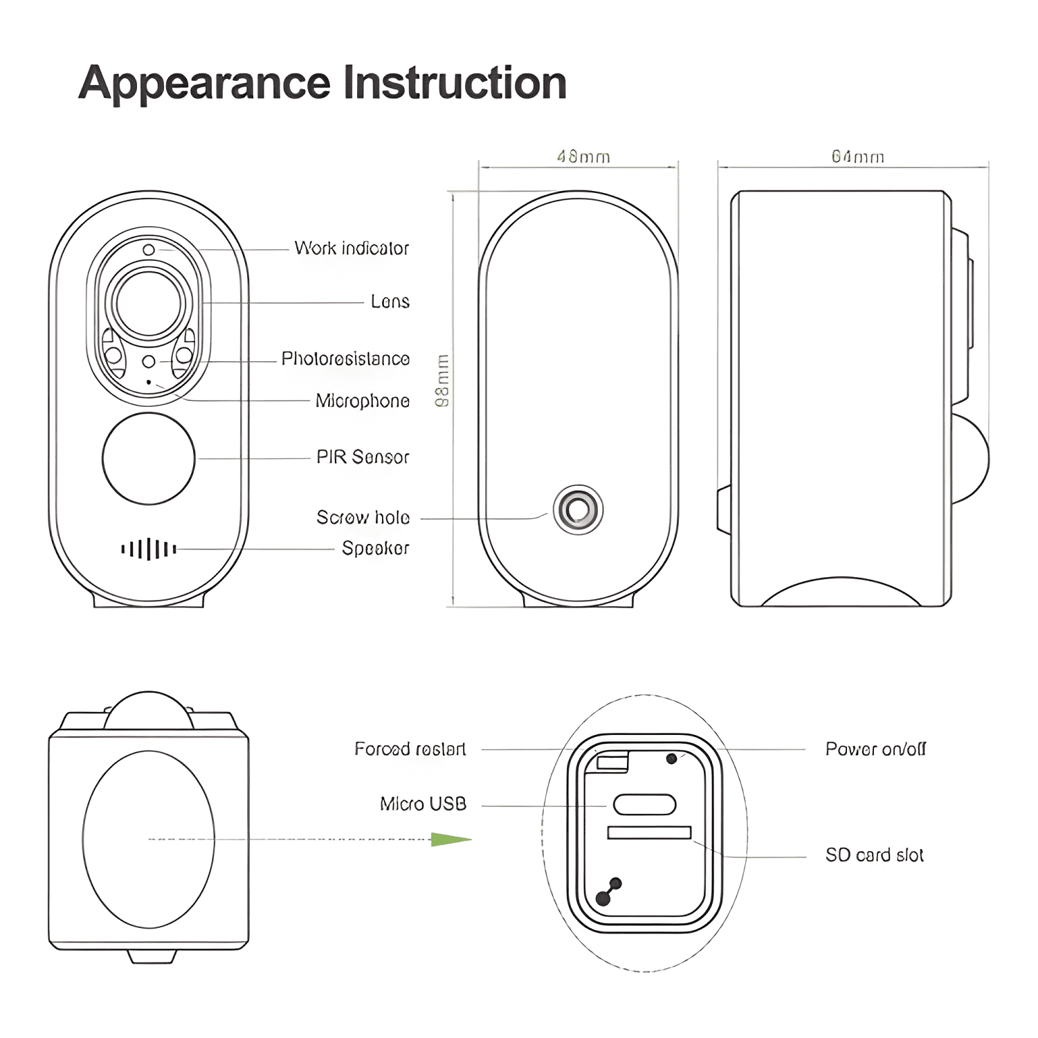 Cámara Wifi Inteligente Impermeable Tuya 3.0 Mp Recargable-4