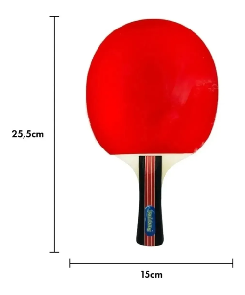Set Par Paleta Raqueta Ping Pong + 3 Pelotas + Estuche #1-1