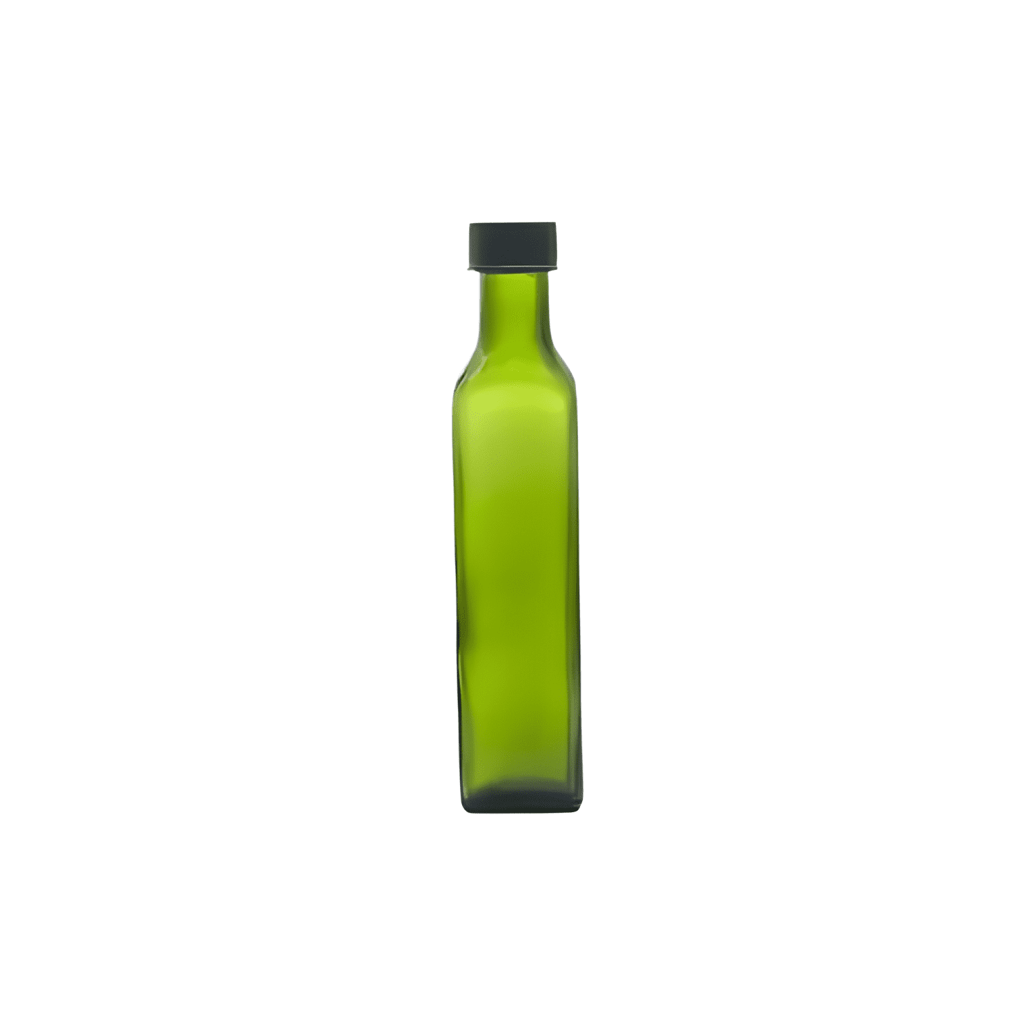 Botella de vidrio base cuadrada 500 ml 10u, verde-0
