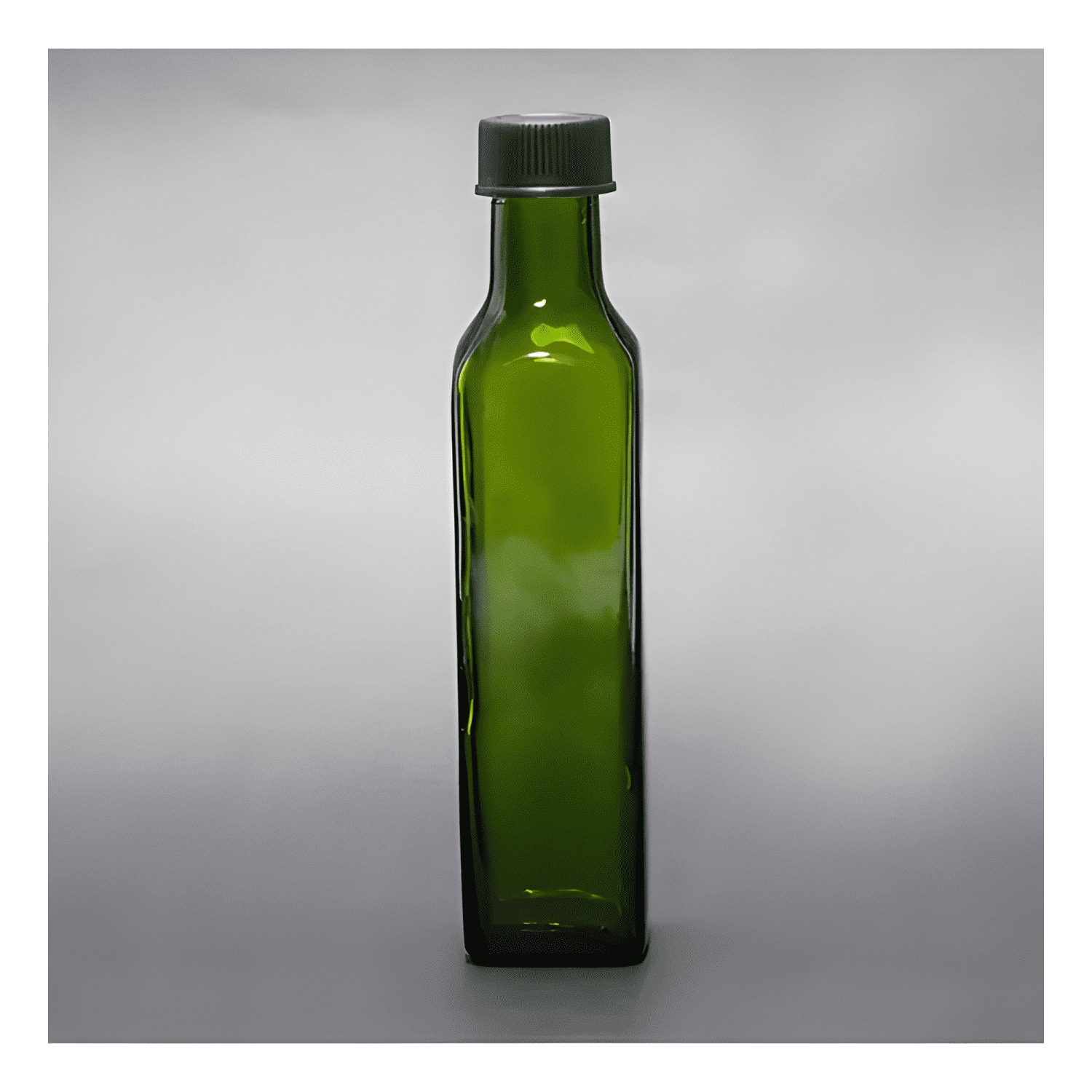 Botella de vidrio base cuadrada 500 ml 10u, verde-2