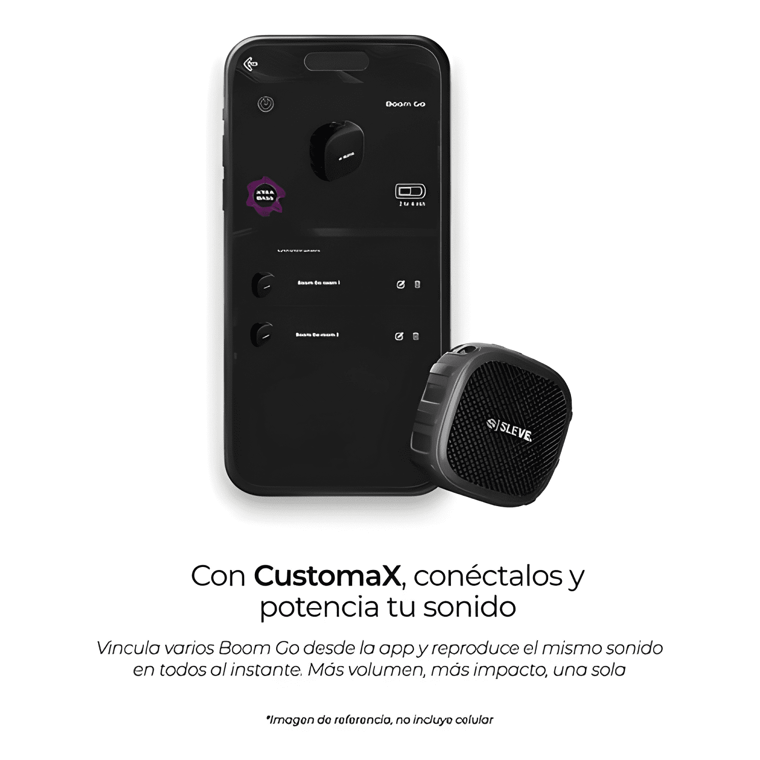 Parlante bluetooth boom go Negro-1