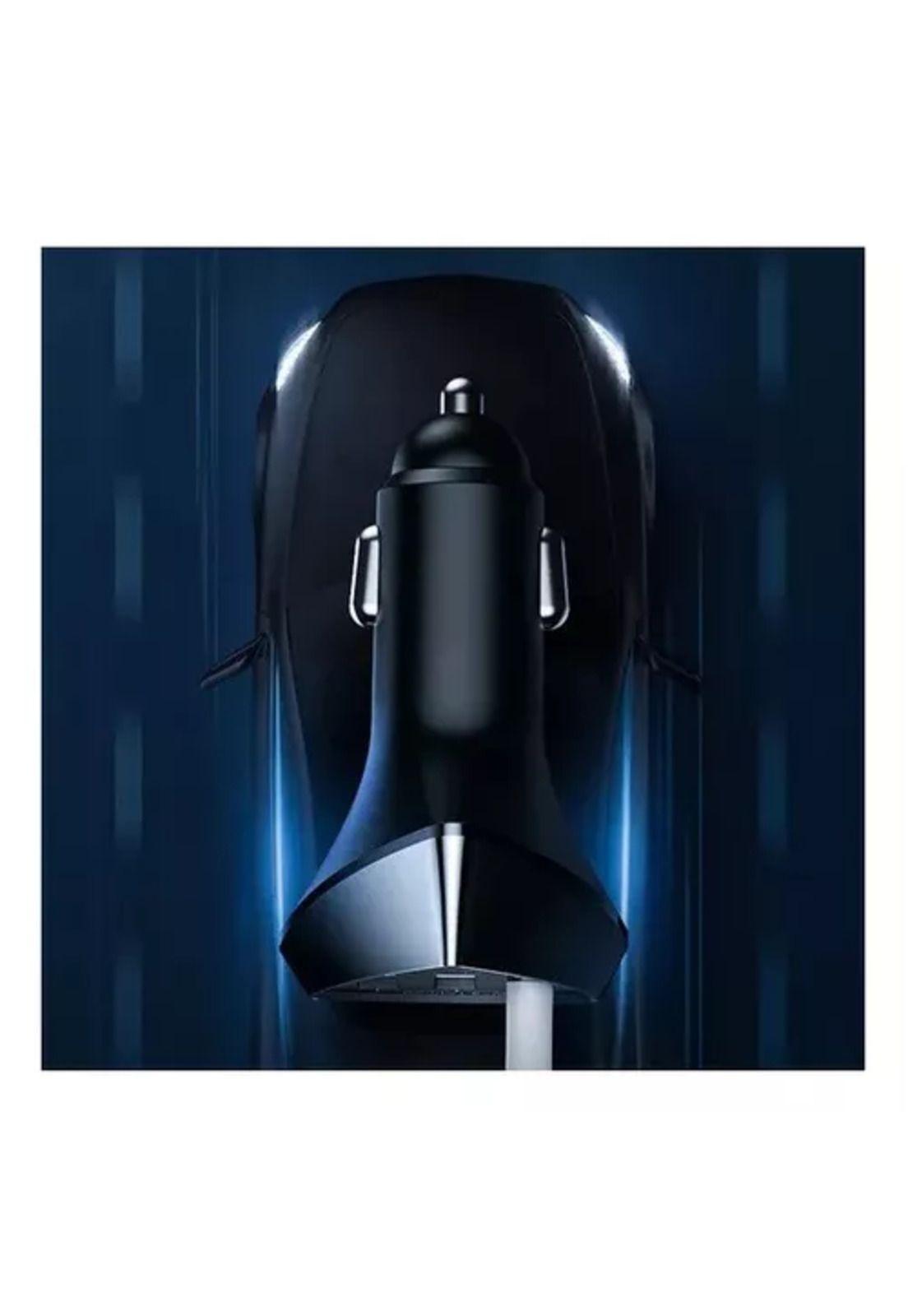 Cargador auto 3x USB 1.0A 4.2A carga rápida 12-24V vehículo negro-4