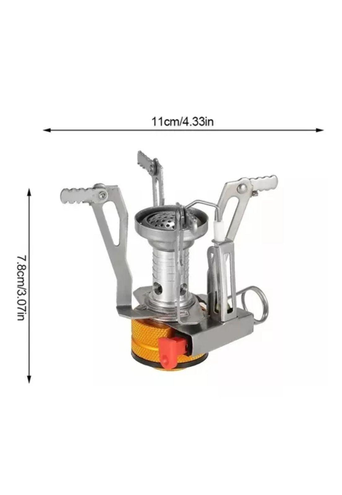 Set de ollas camping, 10 piezas, con cocinilla y cubiertos-6