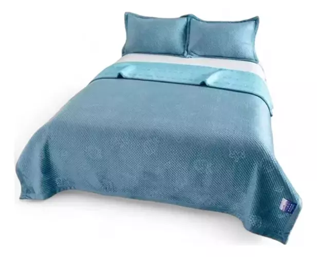 cobertor reversible plush quilt verano 2 plazas-0