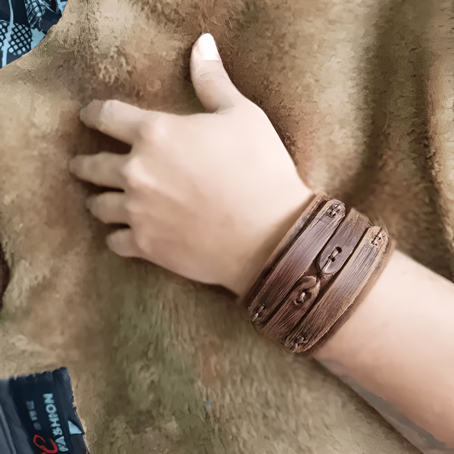Brazalete cuero hombre aquiles-3