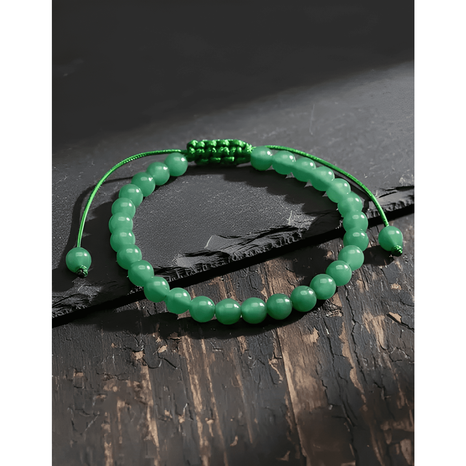 Pulsera piedra jade natural ajustable protección-1