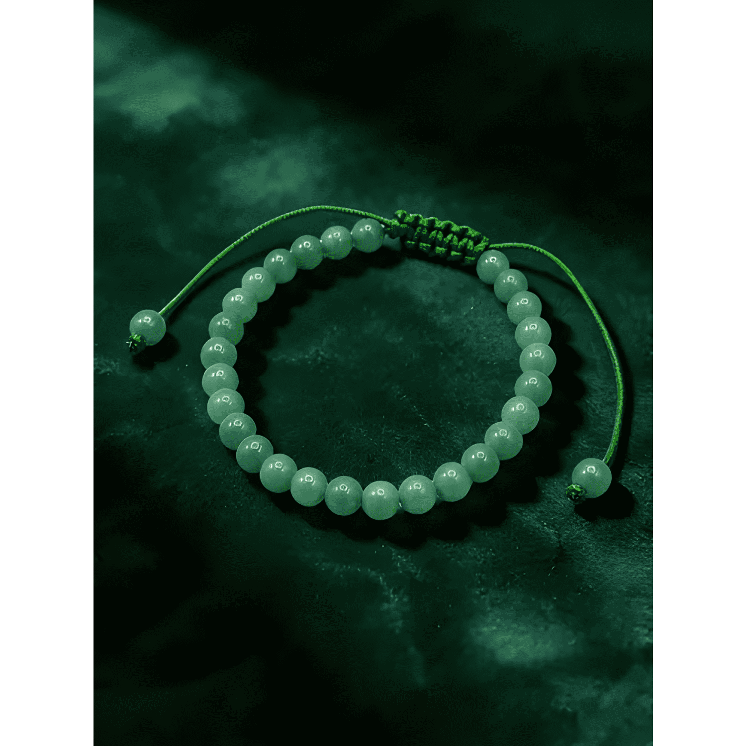 Pulsera piedra jade natural ajustable protección-2