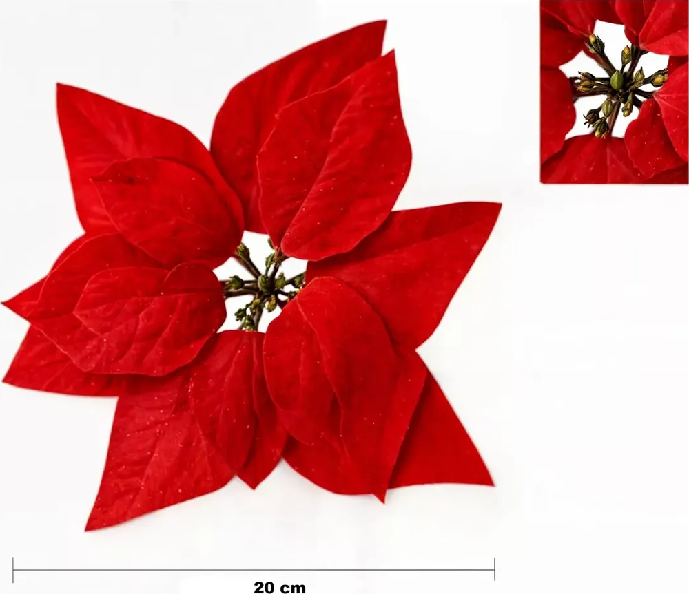5 Flores Navideñas Adornos Navideños Decoracion Arbol Navida-0