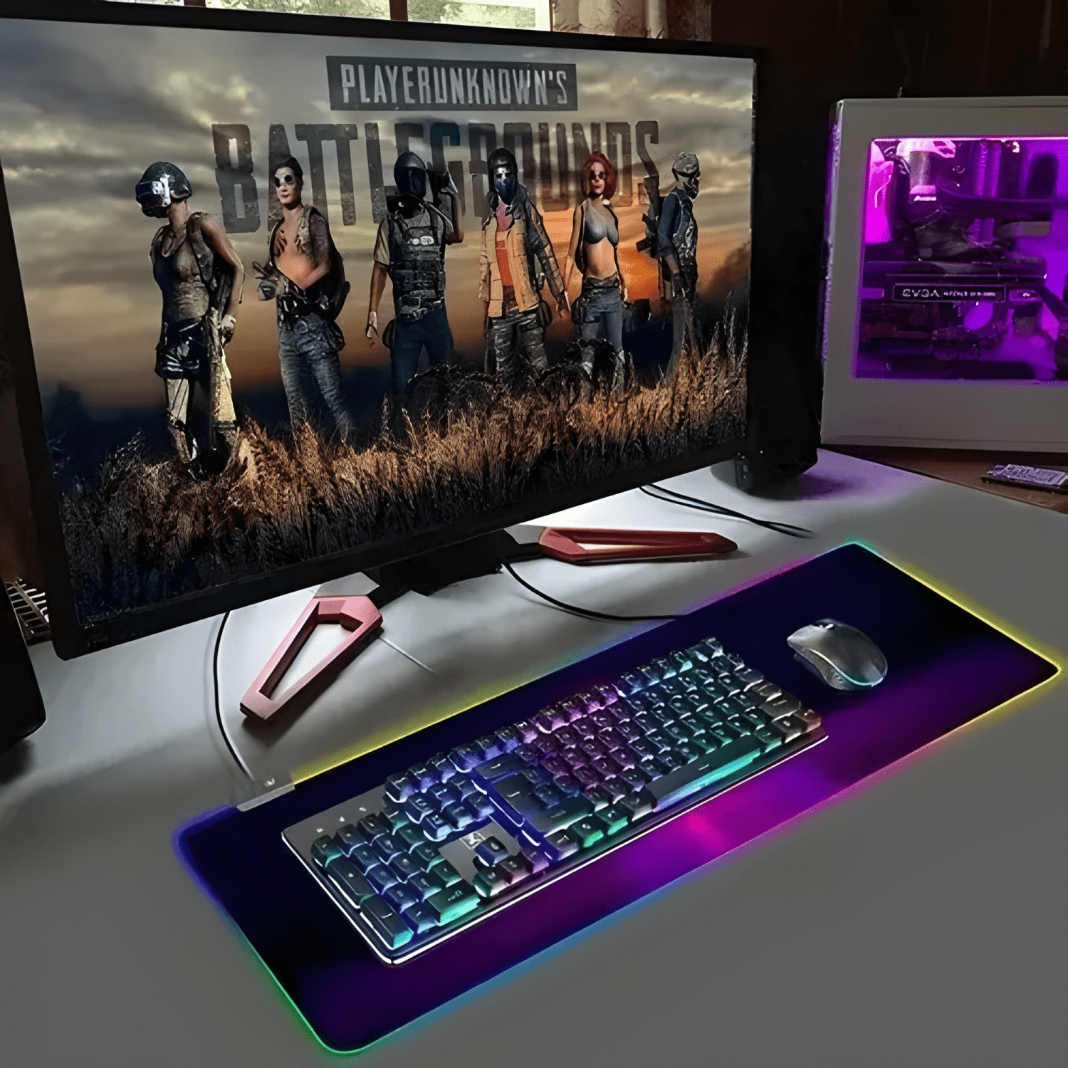 Mouse Pad Led + de 12 Modos de Iluminación y Aprueba Negro-4