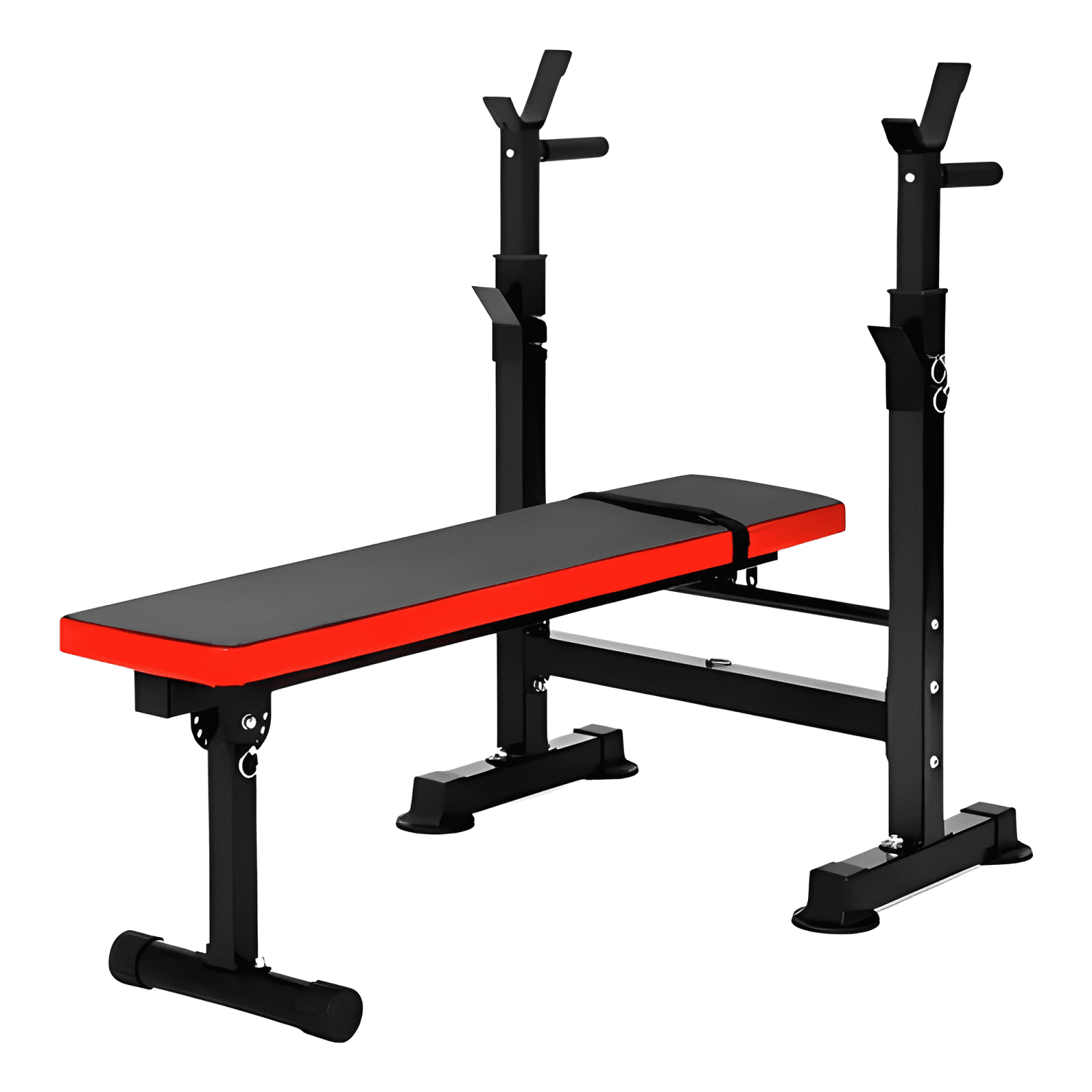Banca abdominal multifuncional plegable para pesas negra-0