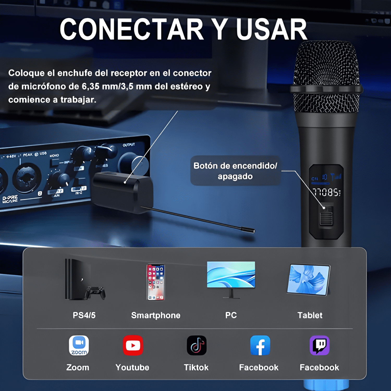 2Pcs universal micrófono inalámbrico profesional karaoke #2-1