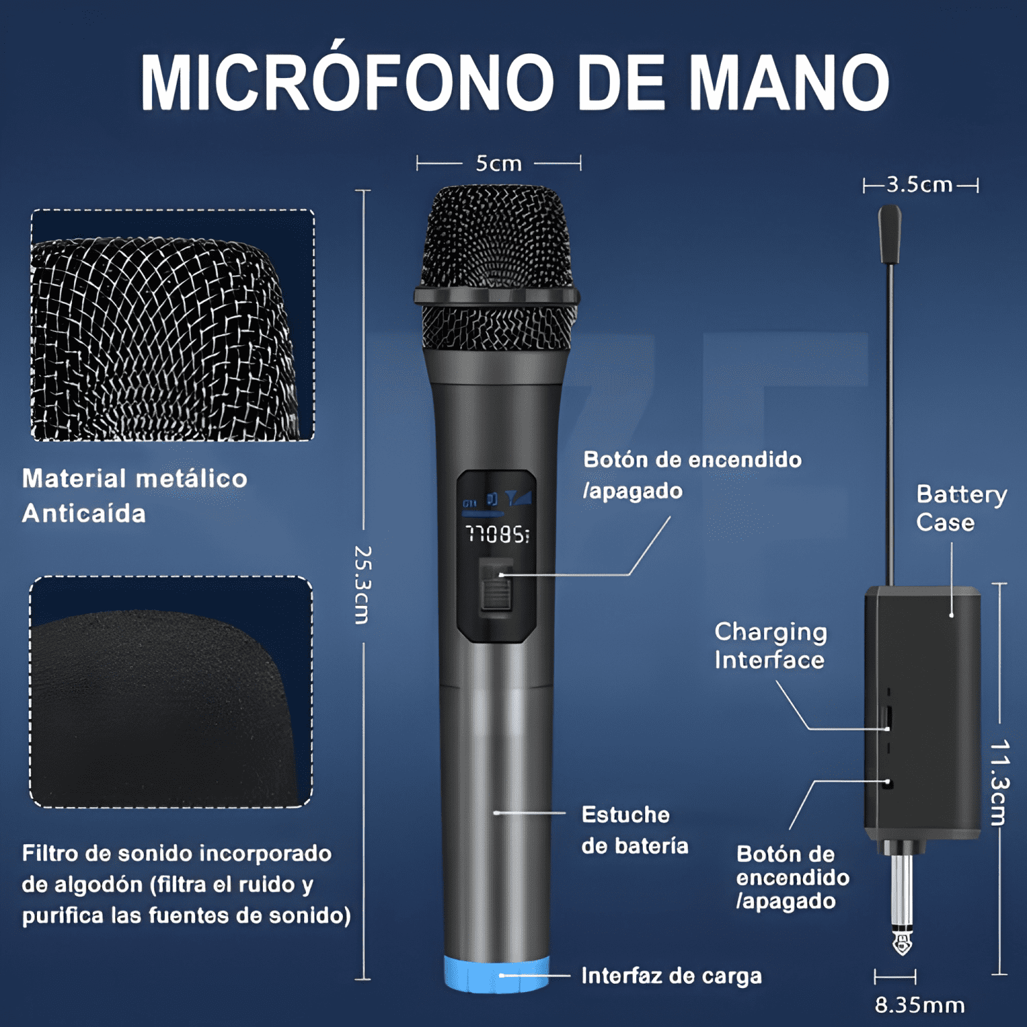 2Pcs universal micrófono inalámbrico profesional karaoke #2-3