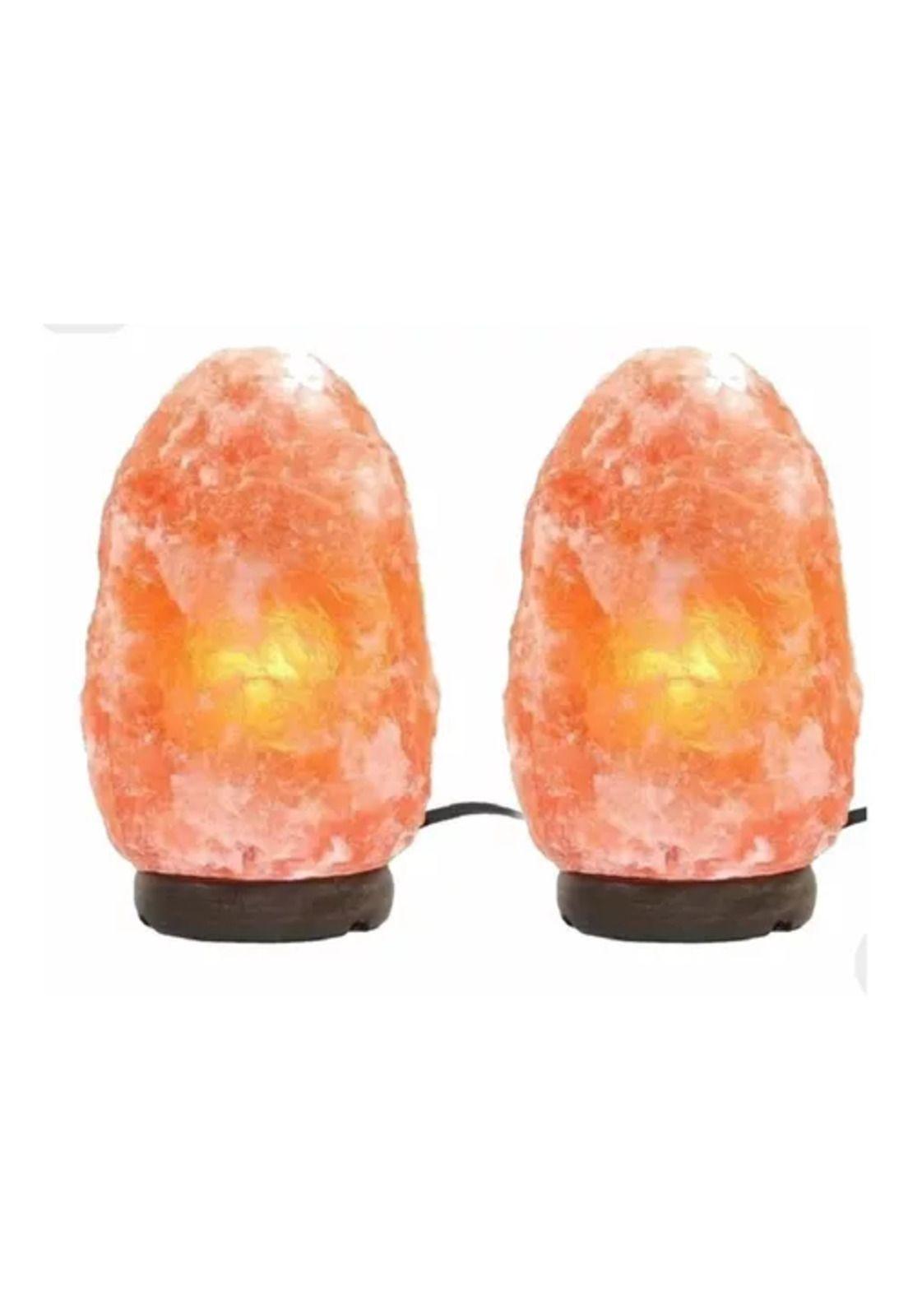 X2 lámpara de sal del Himalaya, 2-3 kg, color marrón, decoración-2
