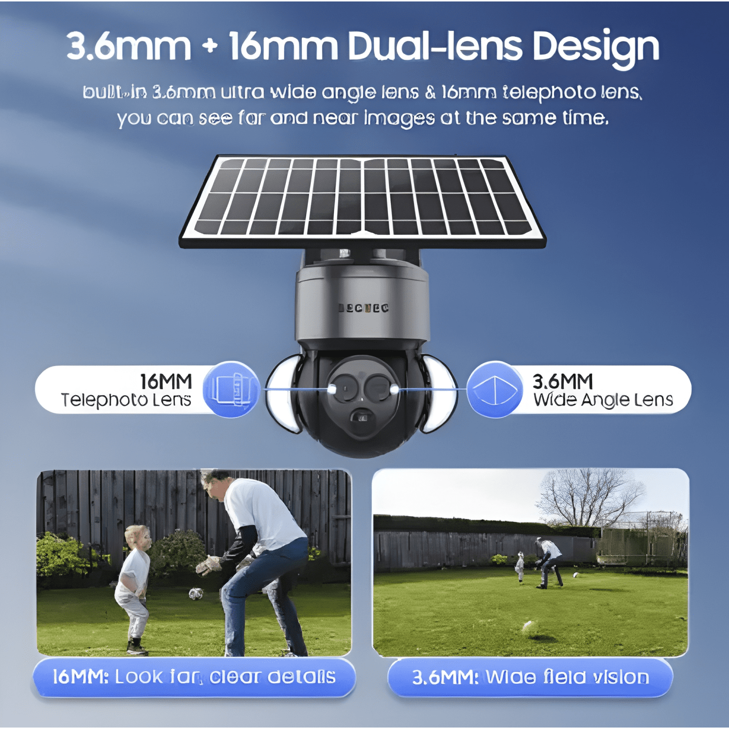 Cámara 4g Dual Lens Panel Solar 6mpx X12 Zoom 100% Autónoma-2