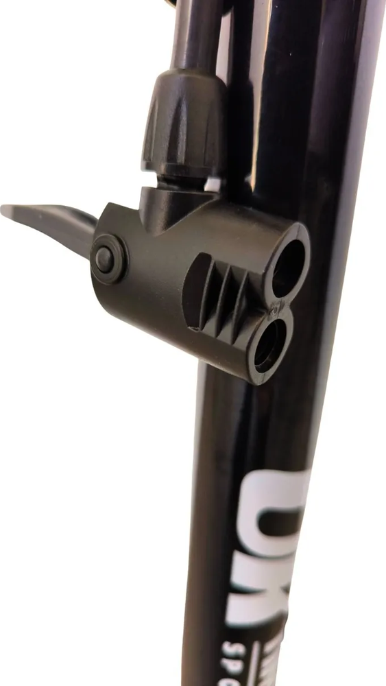 Inflador De Pie Uk Time Con Acumulador + Manómetro Y Aguja Negro-3