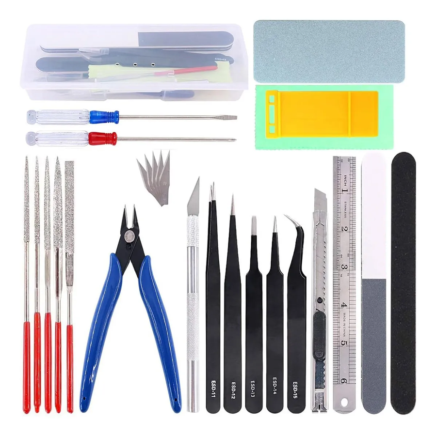 Kit 26 De Maquetas, Modeler Basic Tools Hobby Con Caja-0