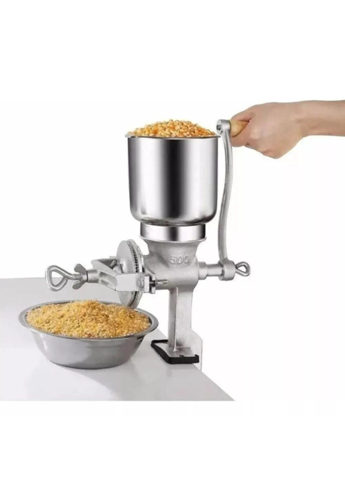 Molino manual metálico choclo maíz café color plata-2
