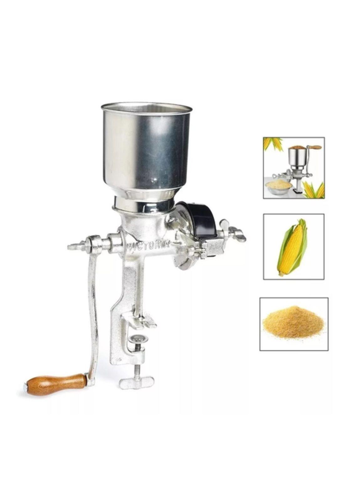 Molino manual metálico choclo maíz café color plata-5